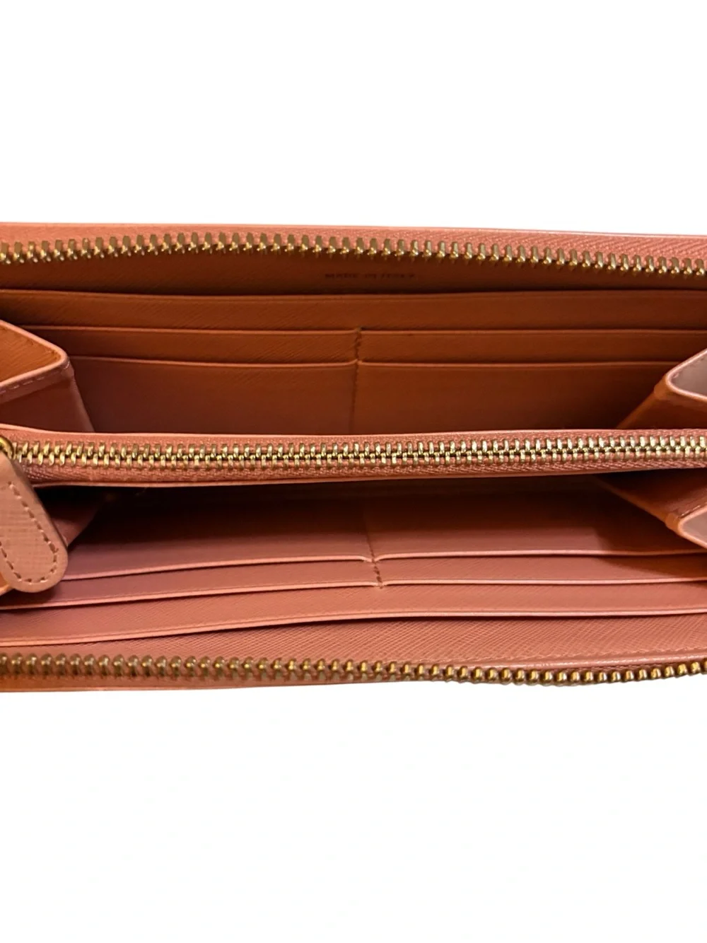 Salvatore Ferragamo Vara Bow Zip Around Continental Long Wallet Pink Saffiano